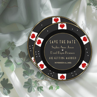 Reserve A Data Casamento de Chip de Poker em Vegas, Dourado legan