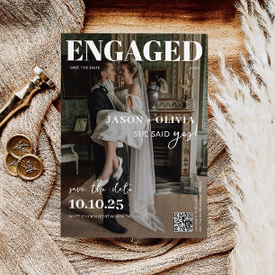 Reserve A Data Casamento De Cobrir Da Tendência Na Revista Style