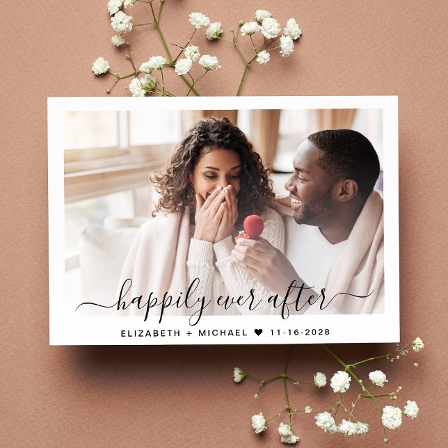 Reserve A Data Casamento de Código QR de Foto Chic (Celebrate your love story with a save the date announcement showcasing your favorite photo)