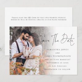 Reserve A Data Casamento de Código QR de Sobreposição de Fotograf