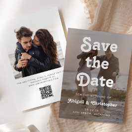 Reserve A Data Casamento de Código QR Fotográfico 2 Sobreposição 