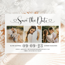 Casamento de Colagem de Fotos de Coração com Letra