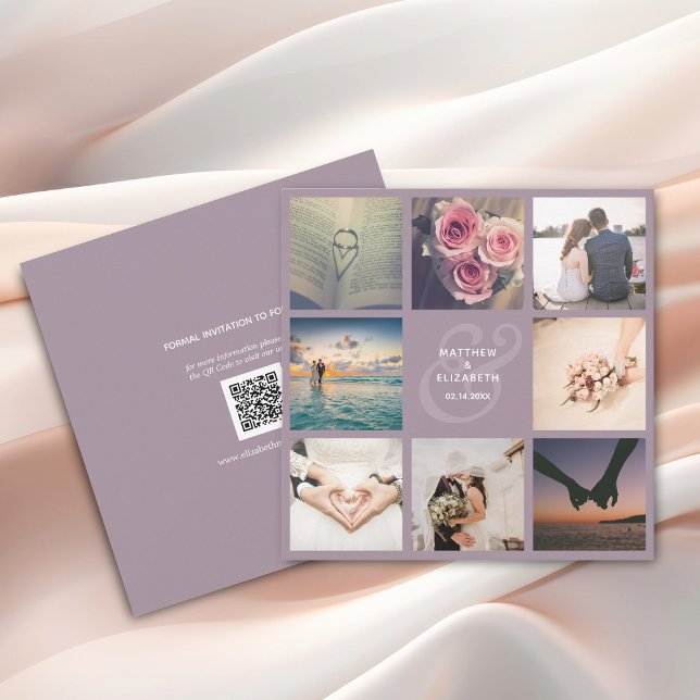 Reserve A Data Casamento de Colagem de Fotos e Ampersand da Lavan (Criador carregado)