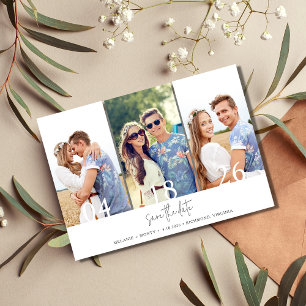 Reserve A Data Casamento de Colagem de Fotos Moderno 3