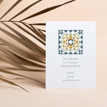 Reserve A Data Casamento de Colcha Geométrica Outonal Verde Turqu<br><div class="desc">Casamento de Colcha Geométrica Outonal Verde Turquesa Rústico Save the Date</div>