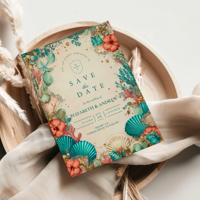 Reserve A Data Casamento de Conchas Marinhas Costeiras (Criador carregado)