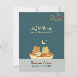Reserve A Data Casamento de Conto de Fadas da Coruja & Gatinho (A