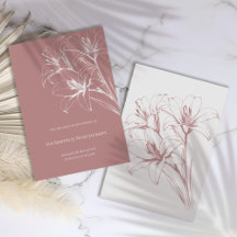 Casamento de Contorno de Lily Rosa