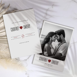 Reserve A Data Casamento De Coração Minimalista Salve A Data Com