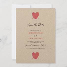 Reserve A Data Casamento De Coração Rustic Watercolor Salva A Dat