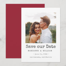 Reserve A Data Casamento de Cranberry SQUARE Photo salvar a data