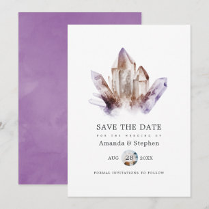 Reserve A Data Casamento de Cristal de Ametista