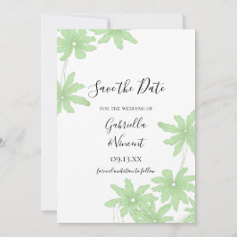 Reserve A Data Casamento de Daisies Verdes Claro Salve a Data