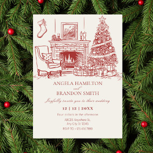 Reserve A Data Casamento de decoração de natal minimalista de Vin