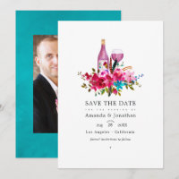Casamento de degustação de vinho floral Boho Chic