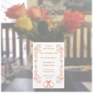 Reserve A Data Casamento de Design de Coral Bells