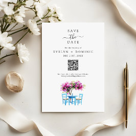 Reserve A Data Casamento de Destino Código QR Moderno Bougainvill