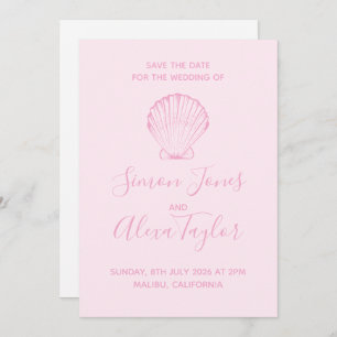 Reserve A Data Casamento de destino da Praia Moderna salve a data