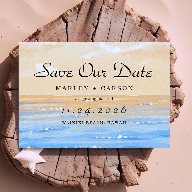 Reserve A Data Casamento de Destino de Praia de Verão (Criador carregado)