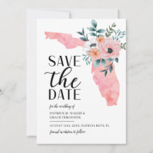 Casamento de Destino na Flórida com Letra em Aquar