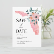 Casamento de Destino na Flórida Floral Aquarela