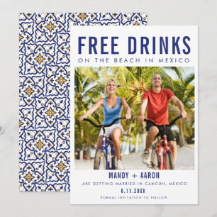 Reserve A Data Casamento de destino na praia com bebidas grátis n