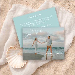 Reserve A Data Casamento de Destino na Praia Salve a Data   Foto