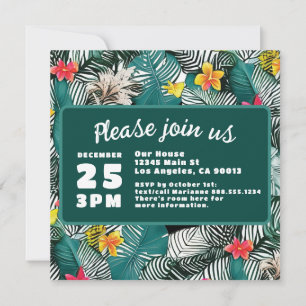 Reserve A Data Casamento de Destino na Selva Tropical Verde Turqu