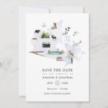 Casamento de Destino no Canadá em Aquarela