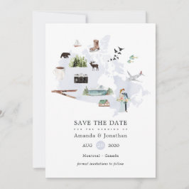 Reserve A Data Casamento de Destino no Canadá em Aquarela