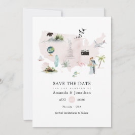 Reserve A Data Casamento de Destino no Florida EUA em Aquarela