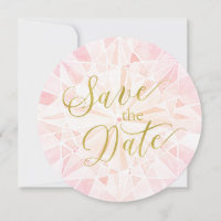 Casamento De Diamante Rosa Salvar A Data