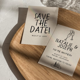 Reserve A Data Casamento De Diversão Simulada E Manuscrita