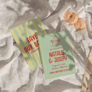 Reserve A Data Casamento De Divertimento De Pastel Funky Com Dese