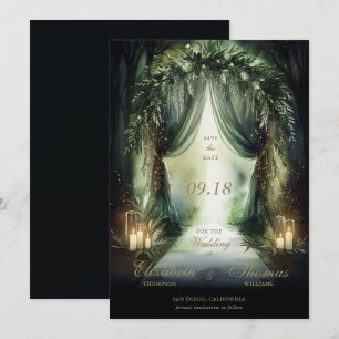 Reserve A Data Casamento de Esmeraldas Romântica e Floresta Encan