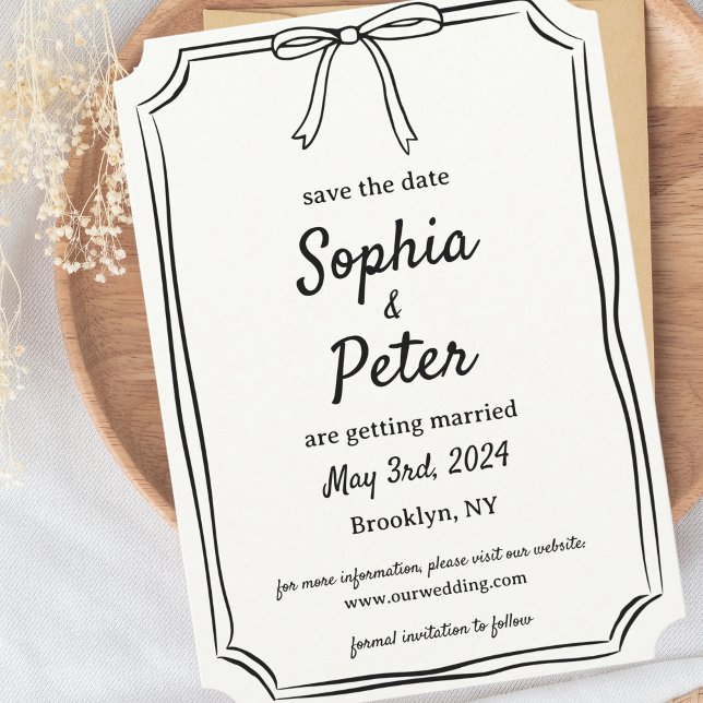 Reserve A Data Casamento de Eterno de Arco desenhado à mão Elegan (Criador carregado)