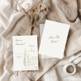 Reserve A Data Casamento de Eterno Elegante Clássico