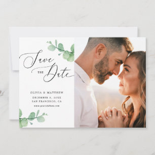 Reserve A Data Casamento de Eucalipto Foto Botânica de Aquarela