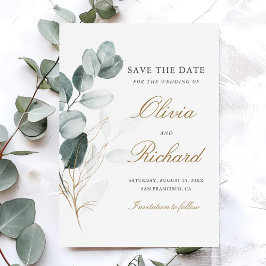 Reserve A Data Casamento de Eucalyptus, Dourado botânico