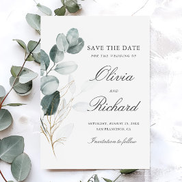 Reserve A Data Casamento de Eucalyptus, Dourado botânico