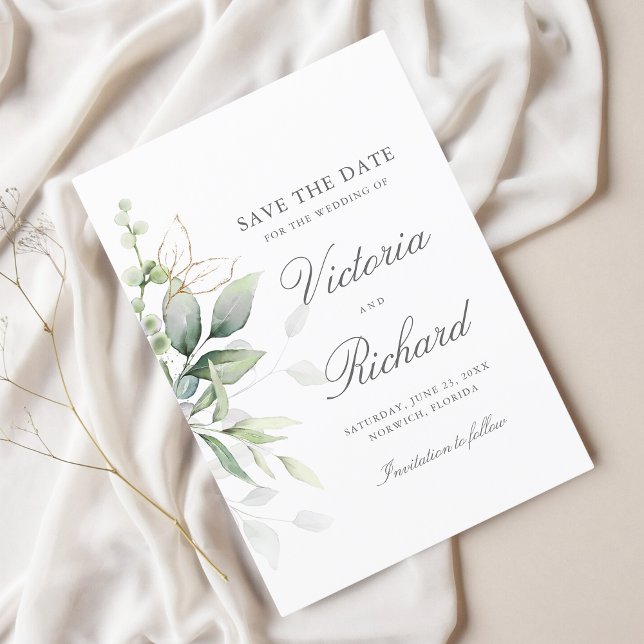 Reserve A Data Casamento de Eucalyptus, Dourado botânico (Criador carregado)