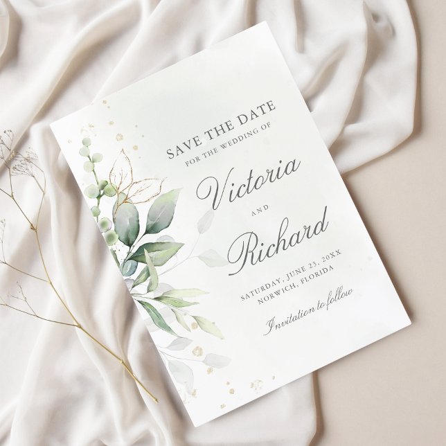 Reserve A Data Casamento de Eucalyptus, Dourado botânico (Criador carregado)