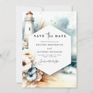 Reserve A Data Casamento de Farol Moderno Whimsical