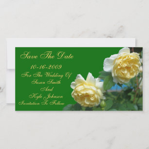 Reserve A Data Casamento De Flor Amarelo Rosas Salva A Data