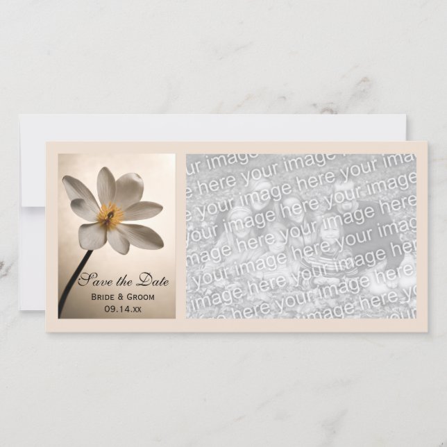 Reserve A Data Casamento de flor branca salve a data (Frente)