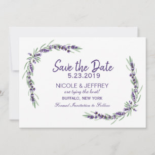 Reserve A Data Casamento de Flor Lilac com Lavanda Roxa Salve a D