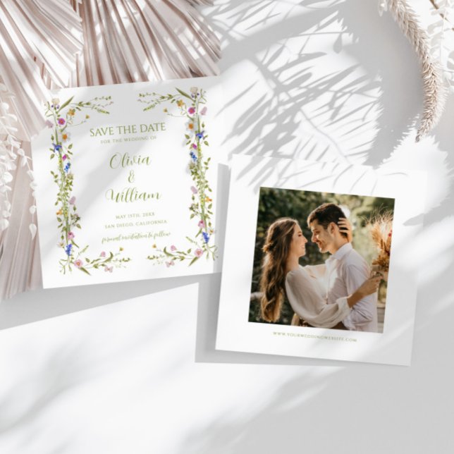 Reserve A Data Casamento de Flor Selvagem de Jardim Whimsical (Criador carregado)