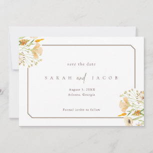 Reserve A Data Casamento de Flor Selvagem Simples no Exterior