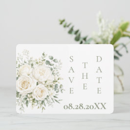 Reserve A Data Casamento de Florais de Marfim Elegantes