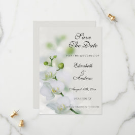 Reserve A Data Casamento de Flores de Orquídea